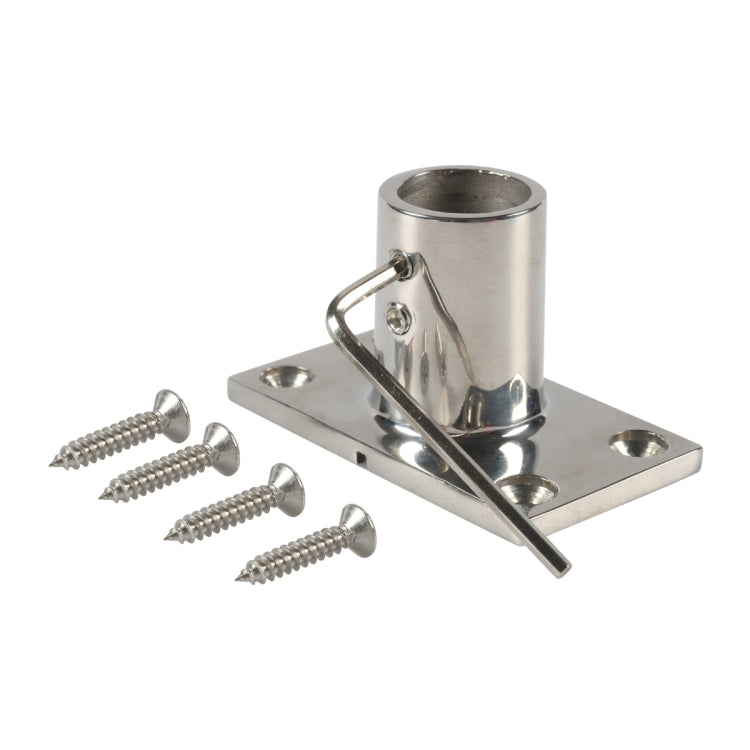 A8767 Ship / Yacht 316 Stainless Steel 90 Degree Square Tube Holder with Screws + Wrench(Silver) - Marine Accessories & Parts by PMC Jewellery | Online Shopping South Africa | PMC Jewellery