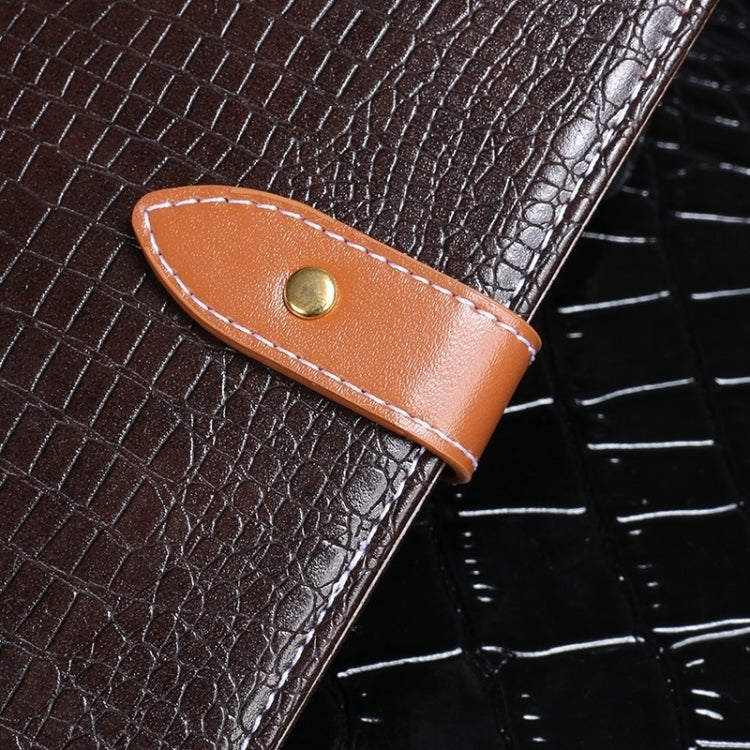 For OPPO Reno11 5G Global idewei Crocodile Texture Leather Phone Case(Black) - OPPO Cases by idewei | Online Shopping South Africa | PMC Jewellery | Buy Now Pay Later Mobicred