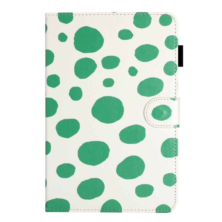 10 inch Dot Pattern Leather Tablet Case(White Green Dot) - 10 - 11 inch by PMC TechLife | Online Shopping South Africa | PMC TechLife | Buy Now Pay Later Mobicred