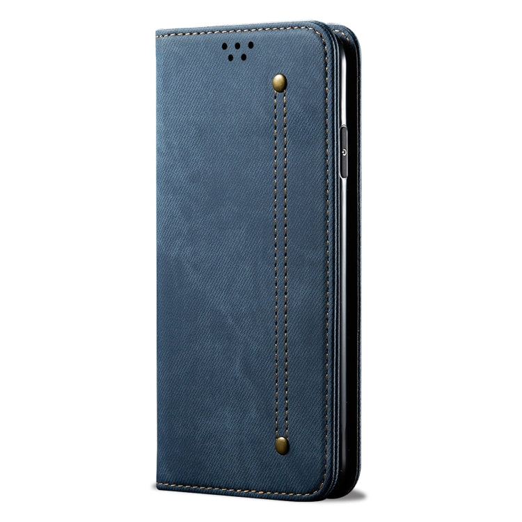 For Motorola Moto G34 Denim Texture Flip Leather Phone Case(Blue) - free shipping - PMC TechLife - Order now!