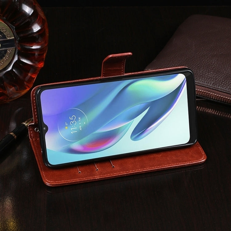 For iPhone 15 Pro Max idewei Crazy Horse Texture Leather Phone Case with Holder(White) - free shipping - PMC Jewellery - Order now!
