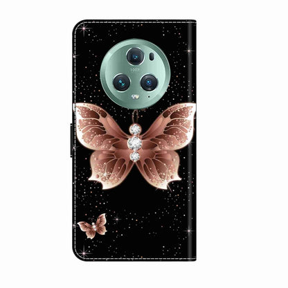 For Honor Magic5 Pro Crystal 3D Shockproof Protective Leather Phone Case(Pink Diamond Butterfly) - Honor Cases by PMC Jewellery | Online Shopping South Africa | PMC Jewellery | Buy Now Pay Later Mobicred