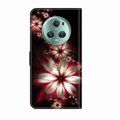 For Honor Magic5 Pro Crystal 3D Shockproof Protective Leather Phone Case(Fantastic Flower) - Honor Cases by PMC Jewellery | Online Shopping South Africa | PMC Jewellery | Buy Now Pay Later Mobicred