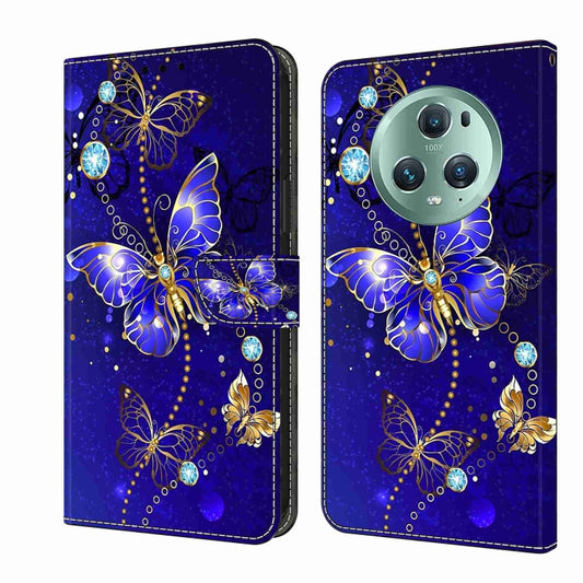 For Honor Magic5 Pro Crystal 3D Shockproof Protective Leather Phone Case(Diamond Butterfly) - Honor Cases by PMC Jewellery | Online Shopping South Africa | PMC Jewellery | Buy Now Pay Later Mobicred