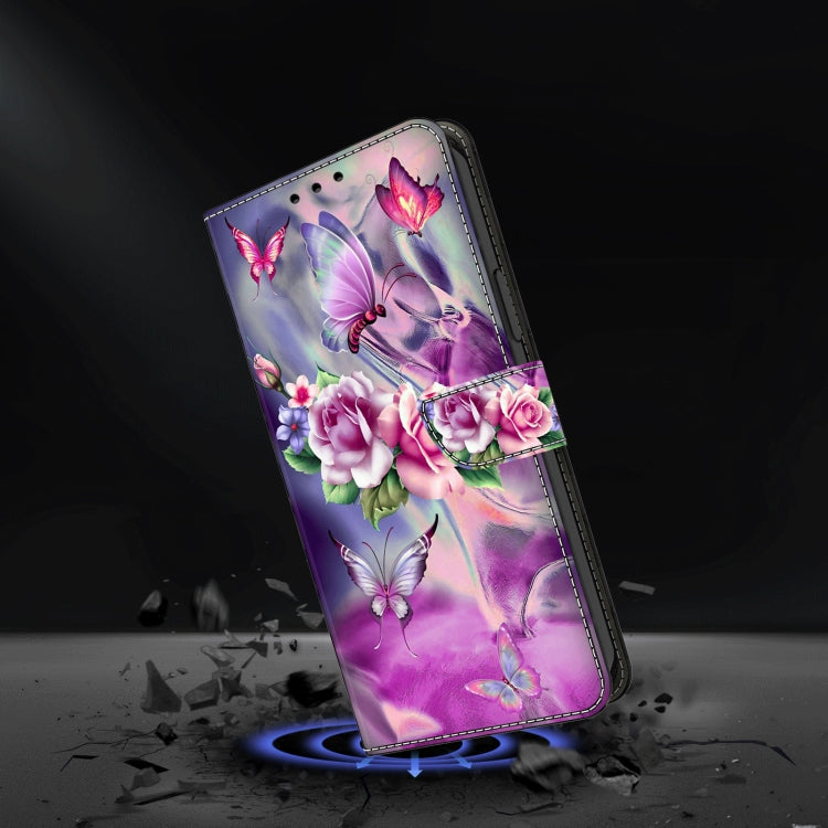 For Honor Magic6 Lite Crystal 3D Shockproof Protective Leather Phone Case(Butterfly) - Honor Cases by PMC Jewellery | Online Shopping South Africa | PMC Jewellery | Buy Now Pay Later Mobicred