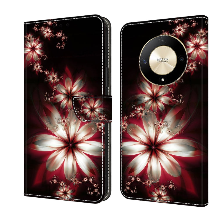 For Honor Magic6 Lite Crystal 3D Shockproof Protective Leather Phone Case(Fantastic Flower) - Honor Cases by PMC Jewellery | Online Shopping South Africa | PMC Jewellery | Buy Now Pay Later Mobicred