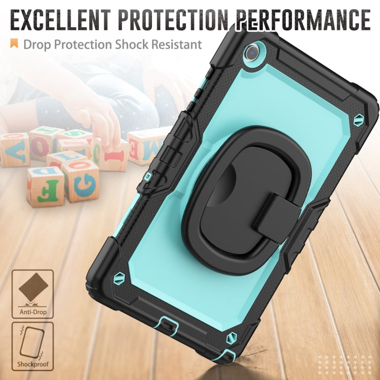 For Samsung Galaxy Tab A9+ Handle Silicone Hydric PC Tablet Case with Shoulder Strap(Light Blue) - Galaxy Tab A9+ by PMC TechLife | Online Shopping South Africa | PMC TechLife