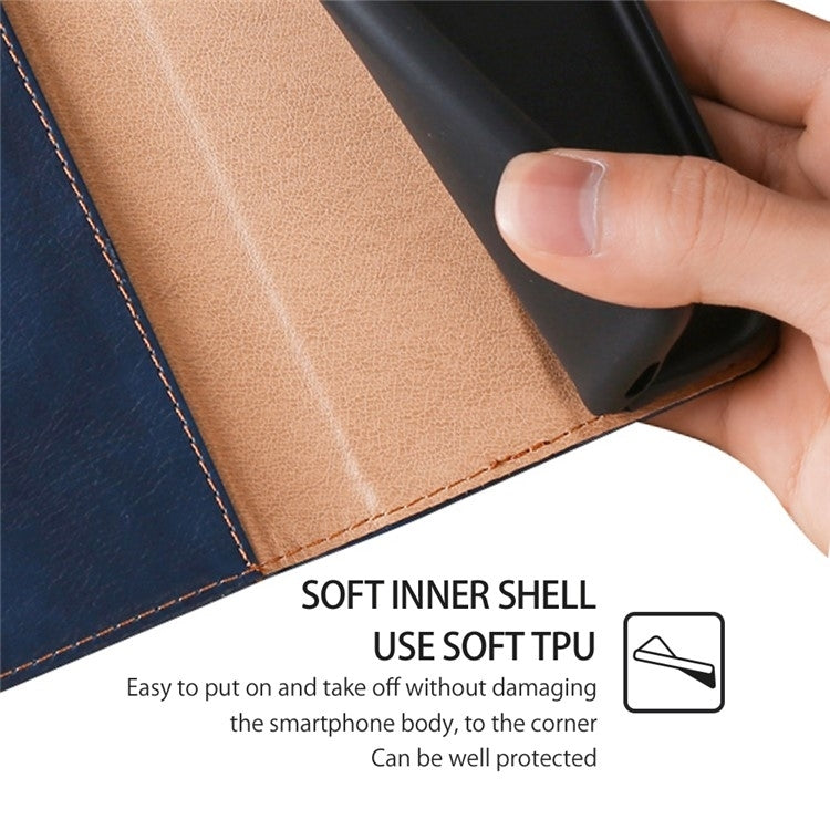 For Motorola Edge 5G 2024 Gloss Oil Solid Color Magnetic Leather Phone Case(Blue) - free shipping - PMC Jewellery - Order now!