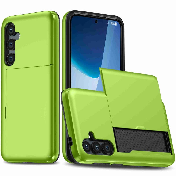 For Samsung Galaxy S24+ 5G Shockproof Armor Phone Case with Card Slot(Green) - Galaxy S24+ 5G Cases by PMC Jewellery | Online Shopping South Africa | PMC Jewellery