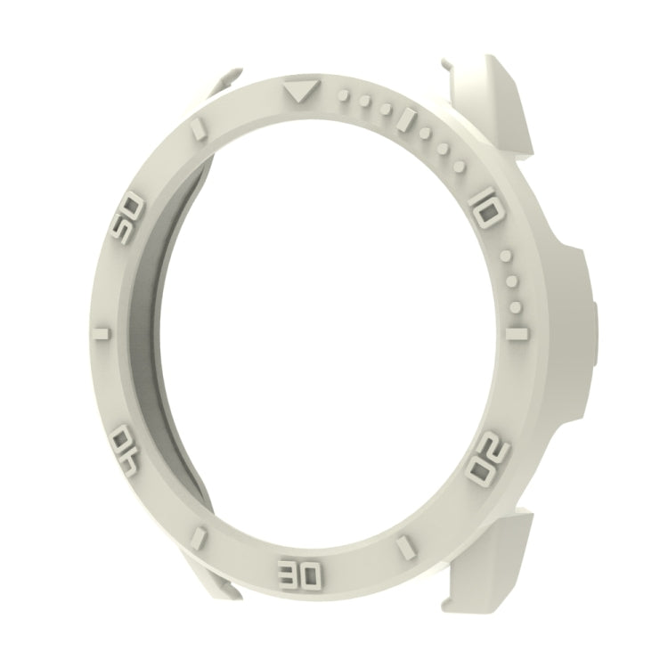 For Xiaomi Watch S3 Half Package Scale PC Watch Protective Case(Ivory White) - Watch Cases by PMC TechLife | Online Shopping South Africa | PMC TechLife