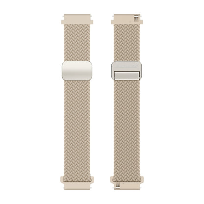 DUX DUCIS Mixture Pro Series Magnetic Buckle Nylon Braid Watch Band, Size:20mm(Beige) - 20mm Bands by DUX DUCIS | Online Shopping South Africa | PMC Jewellery | Buy Now Pay Later Mobicred