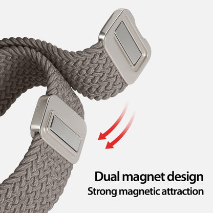 DUX DUCIS Mixture Pro Series Magnetic Buckle Nylon Braid Watch Band, Size:20mm(Clay) - 20mm Bands by DUX DUCIS | Online Shopping South Africa | PMC Jewellery | Buy Now Pay Later Mobicred