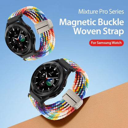 DUX DUCIS Mixture Pro Series Magnetic Buckle Nylon Braid Watch Band, Size:20mm(Rainbow) - 20mm Bands by DUX DUCIS | Online Shopping South Africa | PMC Jewellery | Buy Now Pay Later Mobicred