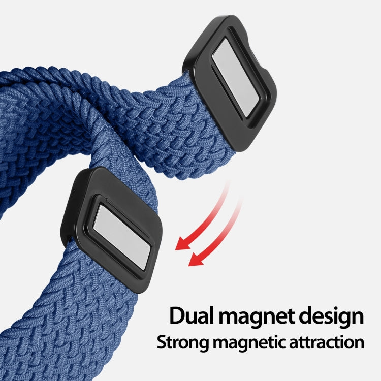 DUX DUCIS Mixture Pro Series Magnetic Buckle Nylon Braid Watch Band, Size:20mm(Storm Blue) - 20mm Bands by DUX DUCIS | Online Shopping South Africa | PMC Jewellery | Buy Now Pay Later Mobicred