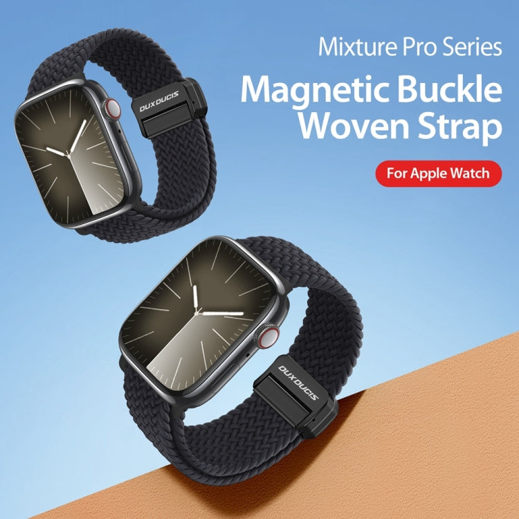 For Apple Watch SE 2023 44mm DUX DUCIS Mixture Pro Series Magnetic Buckle Nylon Braid Watch Band(Midnight) - Watch Bands by DUX DUCIS | Online Shopping South Africa | PMC Jewellery | Buy Now Pay Later Mobicred