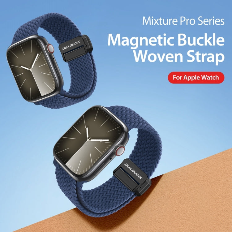 For Apple Watch SE 2023 40mm DUX DUCIS Mixture Pro Series Magnetic Buckle Nylon Braid Watch Band(Storm Blue) - Watch Bands by DUX DUCIS | Online Shopping South Africa | PMC Jewellery | Buy Now Pay Later Mobicred