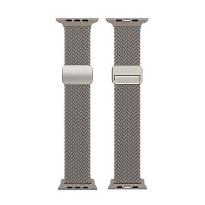 For Apple Watch Series 9 45mm DUX DUCIS Mixture Pro Series Magnetic Buckle Nylon Braid Watch Band(Clay) - Watch Bands by DUX DUCIS | Online Shopping South Africa | PMC Jewellery | Buy Now Pay Later Mobicred