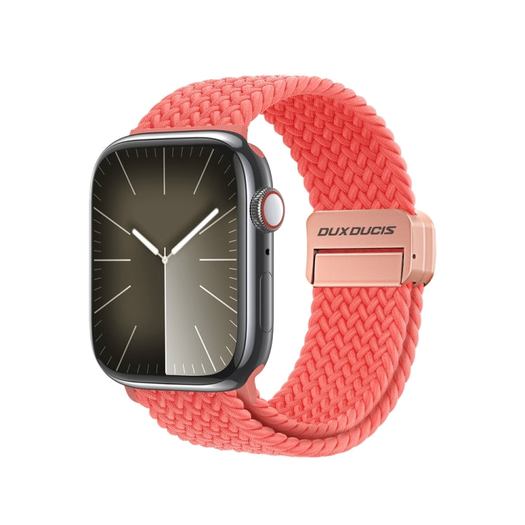 For Apple Watch Series 9 41mm DUX DUCIS Mixture Pro Series Magnetic Buckle Nylon Braid Watch Band(Guava) - Watch Bands by DUX DUCIS | Online Shopping South Africa | PMC Jewellery | Buy Now Pay Later Mobicred