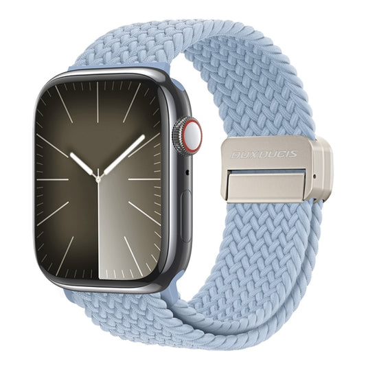 For Apple Watch Series 9 41mm DUX DUCIS Mixture Pro Series Magnetic Buckle Nylon Braid Watch Band(Light Blue) - Watch Bands by DUX DUCIS | Online Shopping South Africa | PMC Jewellery | Buy Now Pay Later Mobicred