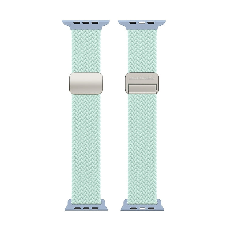 For Apple Watch Series 8 41mm DUX DUCIS Mixture Pro Series Magnetic Buckle Nylon Braid Watch Band(Light Mint) - Watch Bands by DUX DUCIS | Online Shopping South Africa | PMC Jewellery | Buy Now Pay Later Mobicred