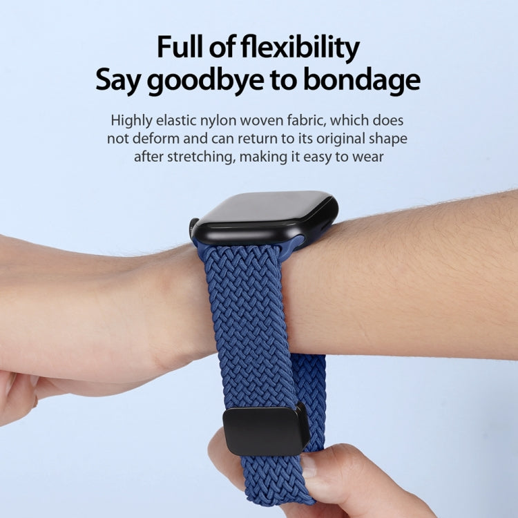 For Apple Watch SE 2022 40mm DUX DUCIS Mixture Pro Series Magnetic Buckle Nylon Braid Watch Band(Storm Blue) - Watch Bands by DUX DUCIS | Online Shopping South Africa | PMC Jewellery | Buy Now Pay Later Mobicred