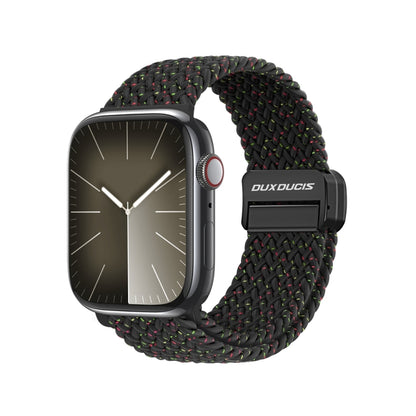 For Apple Watch Series 7 41mm DUX DUCIS Mixture Pro Series Magnetic Buckle Nylon Braid Watch Band(Black Unity) - Watch Bands by DUX DUCIS | Online Shopping South Africa | PMC Jewellery | Buy Now Pay Later Mobicred