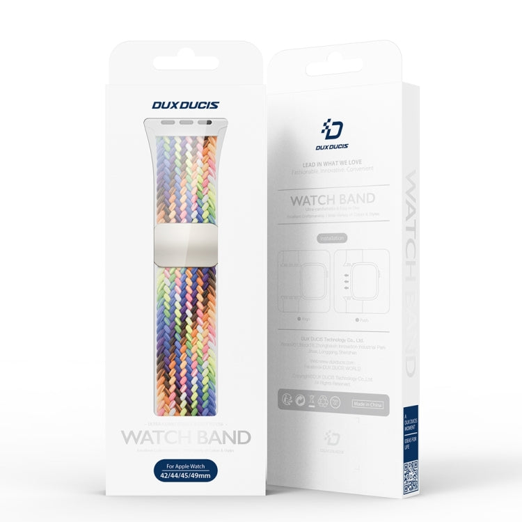 For Apple Watch Series 6 40mm DUX DUCIS Mixture Pro Series Magnetic Buckle Nylon Braid Watch Band(New Rainbow) - Watch Bands by DUX DUCIS | Online Shopping South Africa | PMC Jewellery | Buy Now Pay Later Mobicred