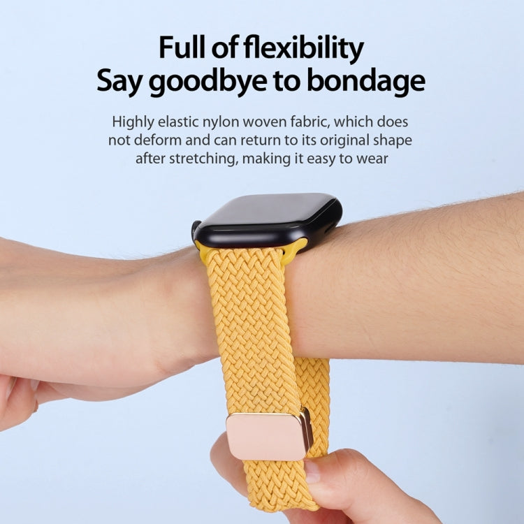 For Apple Watch Series 6 44mm DUX DUCIS Mixture Pro Series Magnetic Buckle Nylon Braid Watch Band(Sunny Color) - Watch Bands by DUX DUCIS | Online Shopping South Africa | PMC Jewellery | Buy Now Pay Later Mobicred