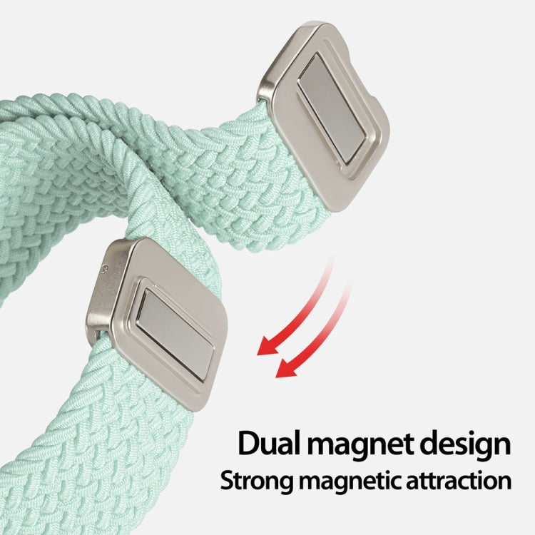 For Apple Watch Series 5 44mm DUX DUCIS Mixture Pro Series Magnetic Buckle Nylon Braid Watch Band(Light Mint) - Watch Bands by DUX DUCIS | Online Shopping South Africa | PMC Jewellery | Buy Now Pay Later Mobicred