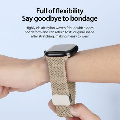 For Apple Watch Series 5 40mm DUX DUCIS Mixture Pro Series Magnetic Buckle Nylon Braid Watch Band(Beige) - Watch Bands by DUX DUCIS | Online Shopping South Africa | PMC Jewellery | Buy Now Pay Later Mobicred