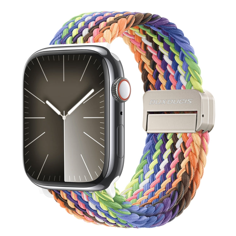 For Apple Watch Series 5 40mm DUX DUCIS Mixture Pro Series Magnetic Buckle Nylon Braid Watch Band(New Rainbow) - Watch Bands by DUX DUCIS | Online Shopping South Africa | PMC Jewellery | Buy Now Pay Later Mobicred