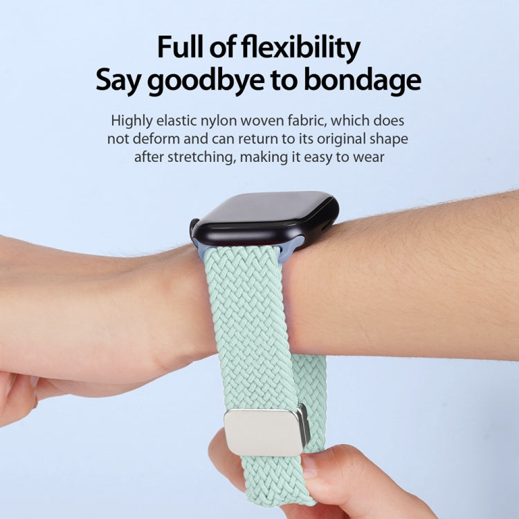 For Apple Watch Series 3 38mm DUX DUCIS Mixture Pro Series Magnetic Buckle Nylon Braid Watch Band(Light Mint) - Watch Bands by DUX DUCIS | Online Shopping South Africa | PMC Jewellery | Buy Now Pay Later Mobicred