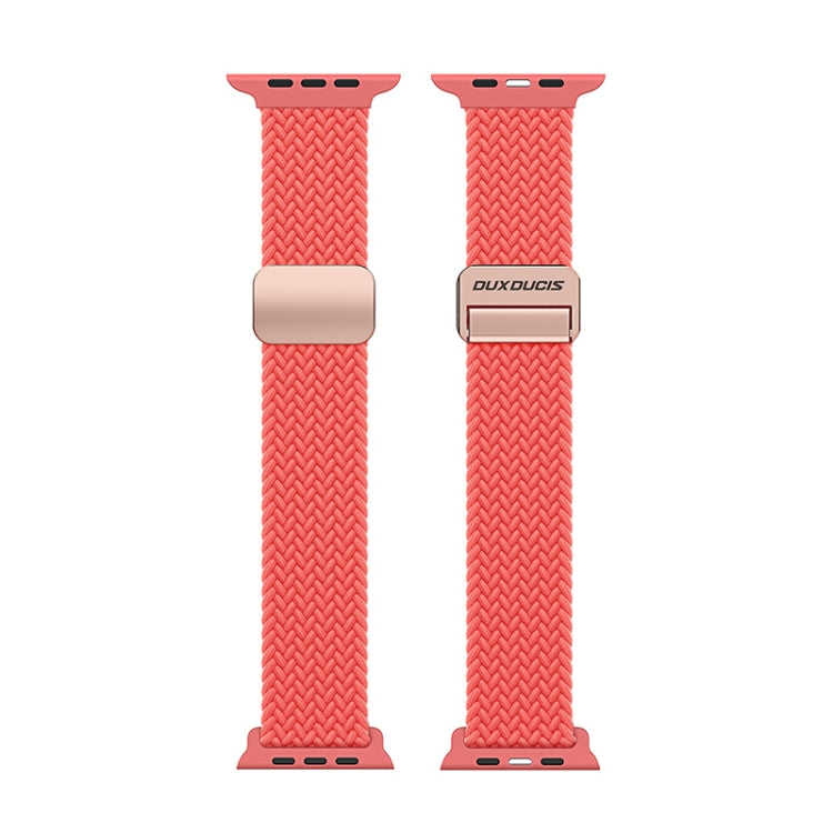 For Apple Watch Series 2 38mm DUX DUCIS Mixture Pro Series Magnetic Buckle Nylon Braid Watch Band(Guava) - Watch Bands by DUX DUCIS | Online Shopping South Africa | PMC Jewellery | Buy Now Pay Later Mobicred