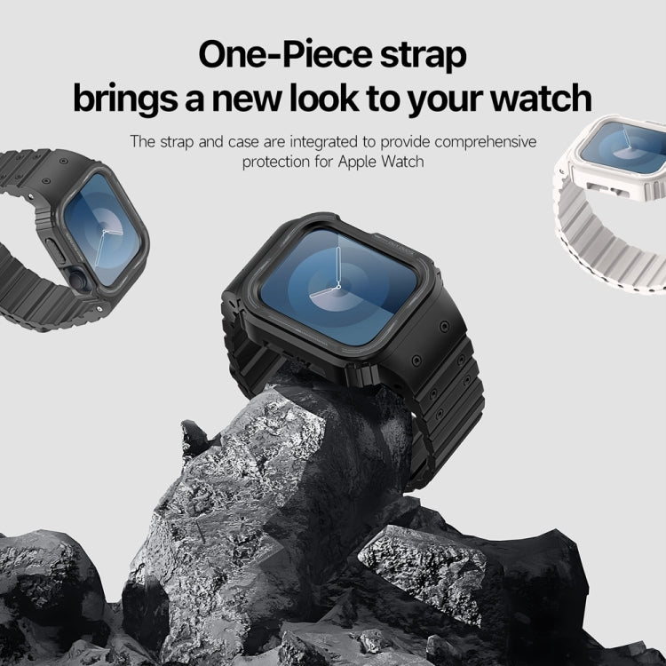 For Apple Watch Series 7 45mm DUX DUCIS OA Series Integrated Magnetic Watch Band(Black) - Watch Bands by DUX DUCIS | Online Shopping South Africa | PMC Jewellery | Buy Now Pay Later Mobicred