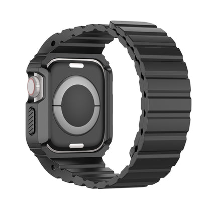 For Apple Watch Series 5 44mm DUX DUCIS OA Series Integrated Magnetic Watch Band(Black) - Watch Bands by DUX DUCIS | Online Shopping South Africa | PMC Jewellery | Buy Now Pay Later Mobicred