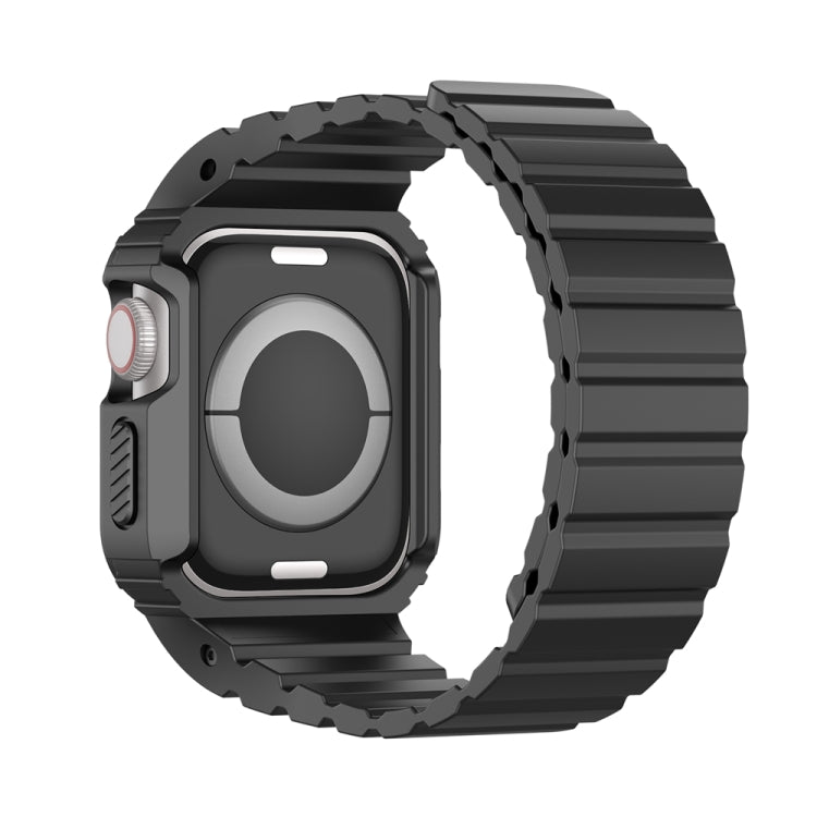 For Apple Watch Series 5 40mm DUX DUCIS OA Series Integrated Magnetic Watch Band(Black) - Watch Bands by DUX DUCIS | Online Shopping South Africa | PMC Jewellery | Buy Now Pay Later Mobicred