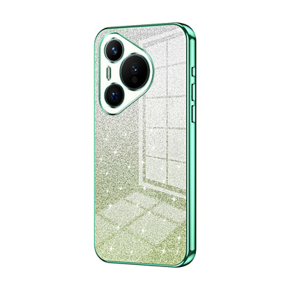 For Huawei Pura 70 Gradient Glitter Powder Electroplated Phone Case(Green) - Huawei Cases by PMC Jewellery | Online Shopping South Africa | PMC Jewellery | Buy Now Pay Later Mobicred