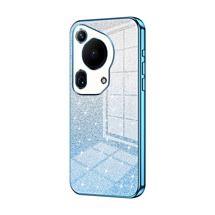 For Huawei Pura 70 Ultra Gradient Glitter Powder Electroplated Phone Case(Blue) - Huawei Cases by PMC Jewellery | Online Shopping South Africa | PMC Jewellery | Buy Now Pay Later Mobicred