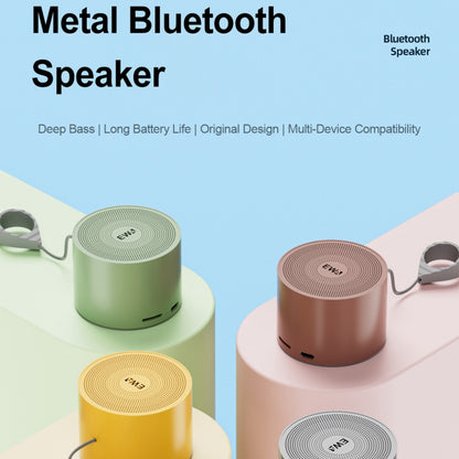 EWA A129 Mini Bluetooth 5.0 Bass Radiator Metal Speaker(Green) - Mini Speaker by EWA | Online Shopping South Africa | PMC Jewellery | Buy Now Pay Later Mobicred