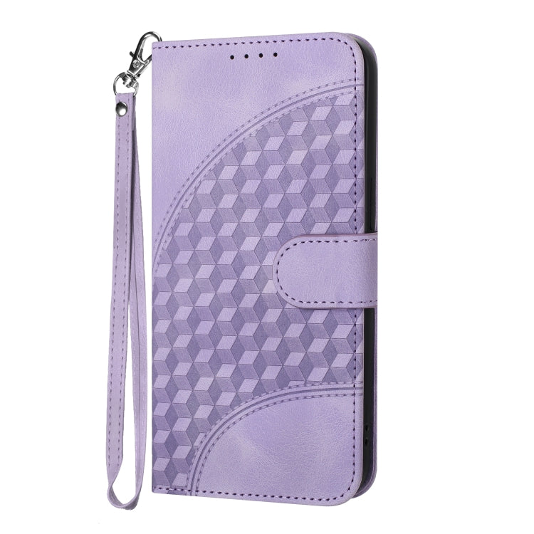 For Xiaomi Redmi K70 YX0060 Elephant Head Embossed Phone Leather Case with Lanyard(Light Purple) - K70 Cases by PMC Jewellery | Online Shopping South Africa | PMC Jewellery | Buy Now Pay Later Mobicred