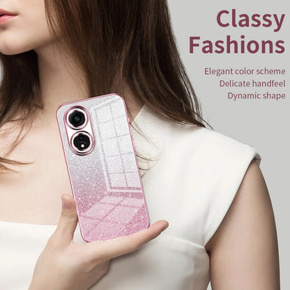 For OPPO Reno5 4G/5G / Reno5 K Gradient Glitter Powder Electroplated Phone Case(Purple) - OPPO Cases by PMC Jewellery | Online Shopping South Africa | PMC Jewellery | Buy Now Pay Later Mobicred