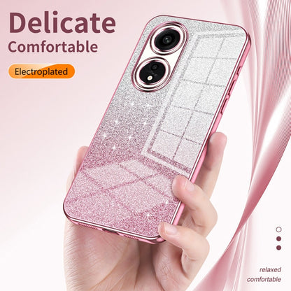 For OPPO Reno3 5G / Find X2 Lite Gradient Glitter Powder Electroplated Phone Case(Pink) - OPPO Cases by PMC Jewellery | Online Shopping South Africa | PMC Jewellery | Buy Now Pay Later Mobicred