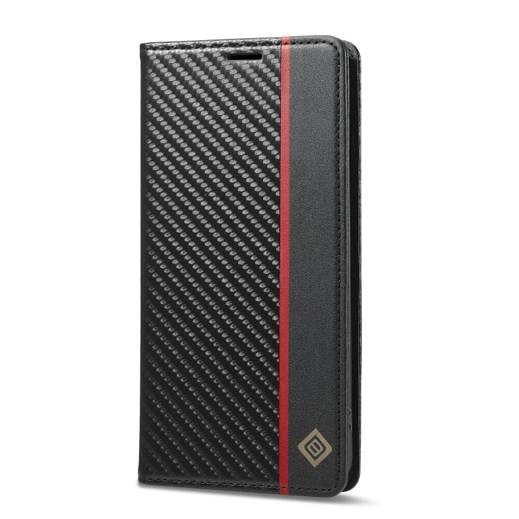 For Xiaomi Poco X6 Pro 5G LC.IMEEKE Carbon Fiber Texture Flip Leather Phone Case(Vertical Black) - Xiaomi Cases by LC.IMEEKE | Online Shopping South Africa | PMC Jewellery | Buy Now Pay Later Mobicred