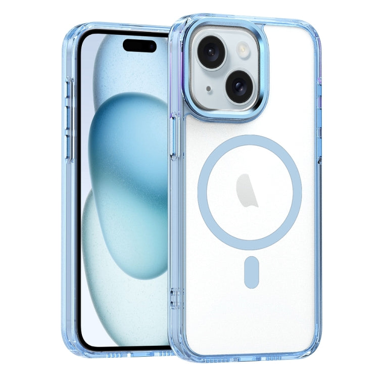 For iPhone 15 MagSafe Magnetic Clear Phone Case(Sierra Blue) - iPhone 15 Cases by PMC TechLife | Online Shopping South Africa | PMC TechLife