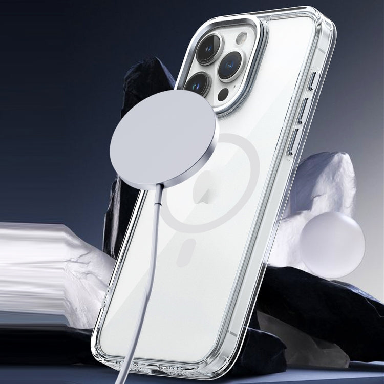 For iPhone 14 Plus MagSafe Magnetic Clear Phone Case(Transparent) - iPhone 14 Plus Cases by PMC Jewellery | Online Shopping South Africa | PMC Jewellery