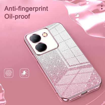 For vivo V29e Gradient Glitter Powder Electroplated Phone Case(Pink) - vivo Cases by PMC Jewellery | Online Shopping South Africa | PMC Jewellery | Buy Now Pay Later Mobicred