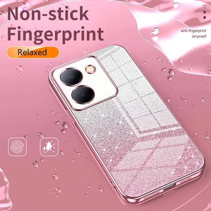 For vivo X100 Pro Gradient Glitter Powder Electroplated Phone Case(Silver) - X100 Pro Cases by imak | Online Shopping South Africa | PMC Jewellery | Buy Now Pay Later Mobicred