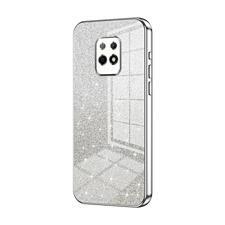 For Xiaomi Redmi 10X 5G Gradient Glitter Powder Electroplated Phone Case(Silver) - Xiaomi Cases by PMC Jewellery | Online Shopping South Africa | PMC Jewellery | Buy Now Pay Later Mobicred