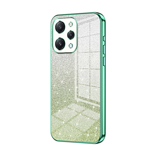 For Xiaomi Redmi 12 / Redmi Note 12R Gradient Glitter Powder Electroplated Phone Case(Green) - Xiaomi Cases by PMC Jewellery | Online Shopping South Africa | PMC Jewellery | Buy Now Pay Later Mobicred