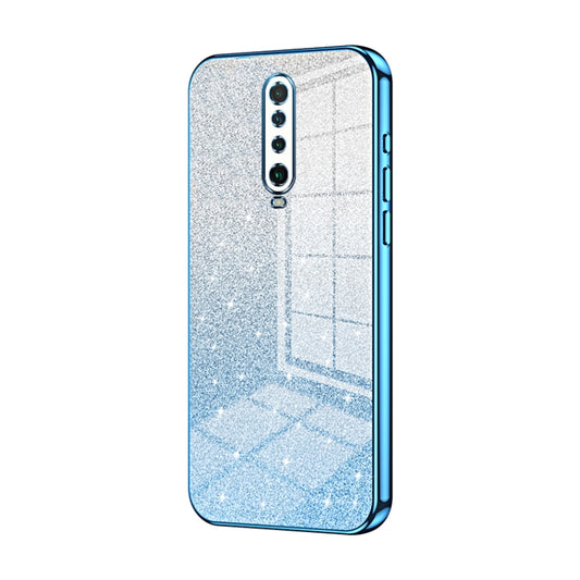 For Xiaomi Redmi K30 / K30 5G Gradient Glitter Powder Electroplated Phone Case(Blue) - Xiaomi Cases by PMC Jewellery | Online Shopping South Africa | PMC Jewellery | Buy Now Pay Later Mobicred